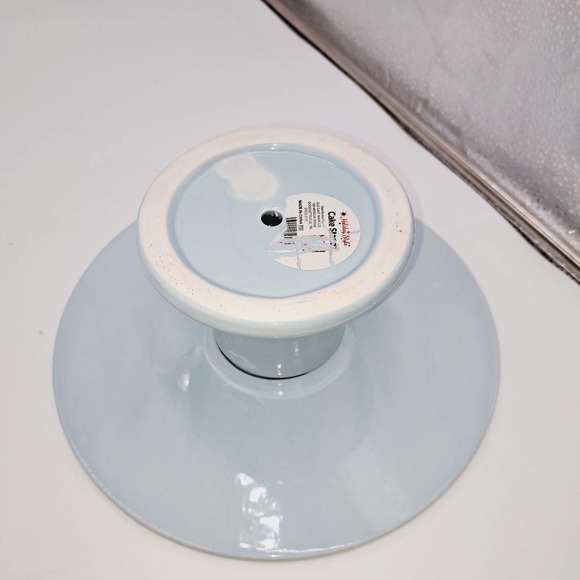 Holiday Style Tiffany Blue color cake stand/plate Snowflakes - Picture 7 of 7